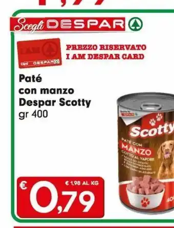 Patè con manzo despar scotty