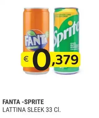 Fanta - Sprite Lattina Sleek 33 cl