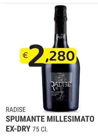 Radise Spumante Millesimato Ex-Dry 75 cl.