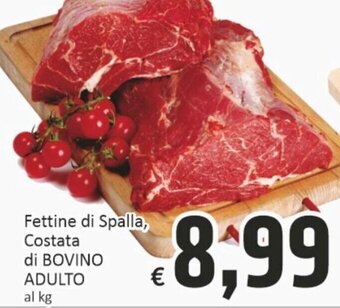 Paghi Poco Bovino Adulto Fettine di Spalla, Costata offerta