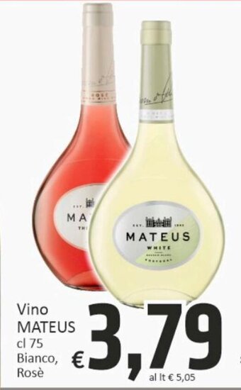 Paghi Poco Mateus Vino 75 cl offerta