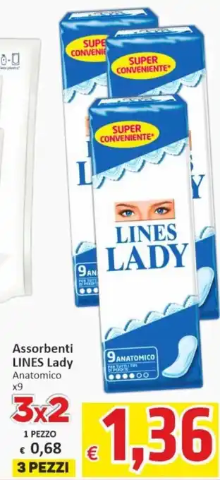 Paghi Poco Lines Lady Assorbenti x9 offerta