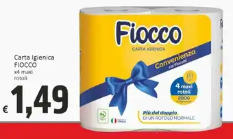 Paghi Poco Fiocco Carta Igienica x4 maxi rotoli offerta