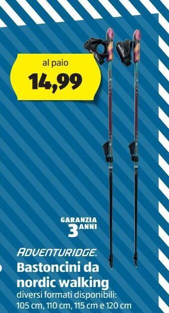 ALDI Adventuridge bastoncini da nordic walking offerta