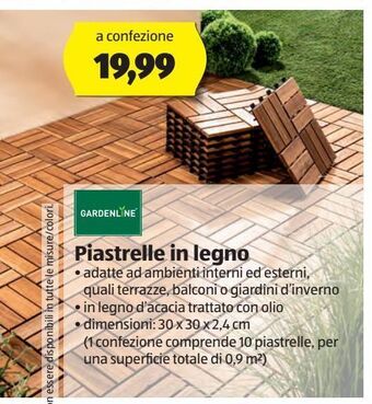 ALDI Gardenline piastrelle in legno offerta