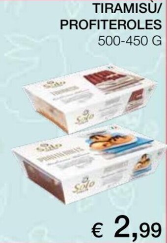 Coop Tiramisù Profiteroles 500-450 g offerta