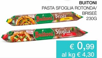 Coop Buitoni Pasta Sfoglia Rotonda/Briseè 230 g offerta