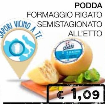 Coop Podda Formaggio Rigato Semistagionato all'etto offerta