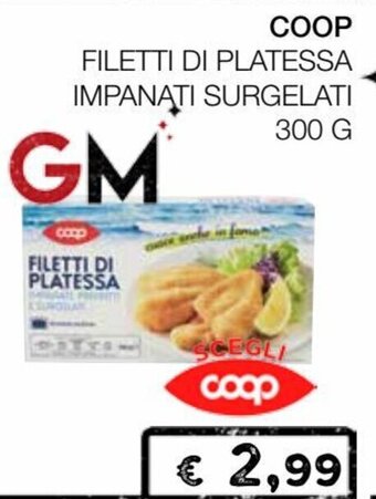 Coop Coop Filetti di Platessa Impanati Surgelati 300 g offerta