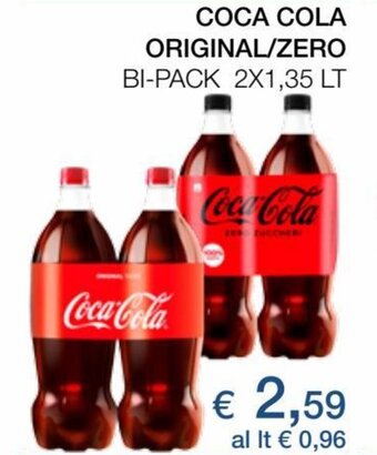 Coop Coca Cola Original/Zero 2x1,35 lt offerta