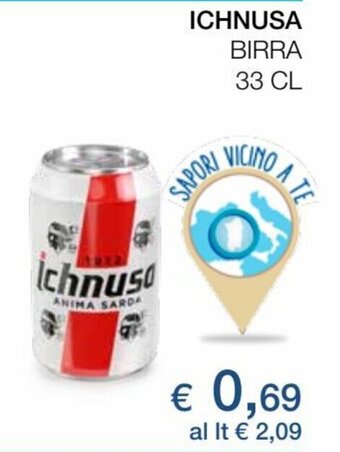 Coop Ichnusa Birra 33 cl offerta