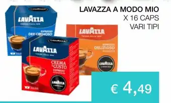 Coop Lavazza a Modo Mio x 16 caps vari tipi offerta