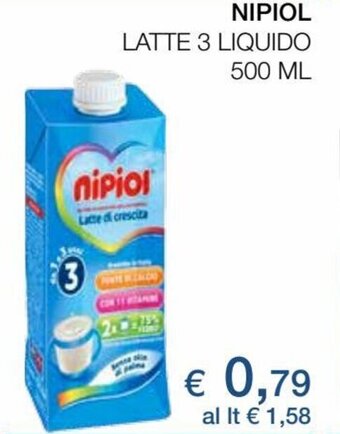Coop Nipiol Latte 3 Liquido 500 ml offerta