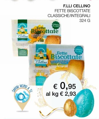 F.lli Cellino Fette Biscottate Classiche/Integrali 324 g