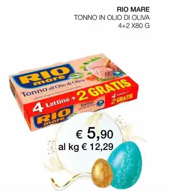 Coop Rio Mare Tonno in Olio di Oliva 4+2 x80 g offerta