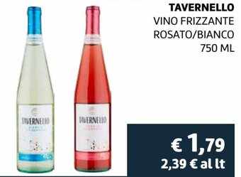 Coop Tavernello Vino Frizzante Rosato/Bianco 750 ml offerta
