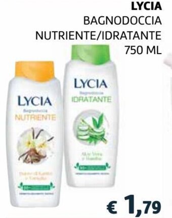 Coop Lycia Bagnodoccia Nutriente/Idratante 750 ml offerta