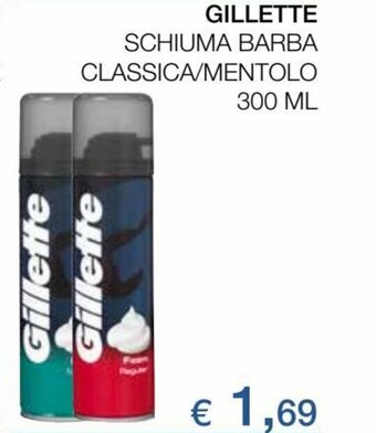Coop Gillette Schiuma Barba Classica/Mentolo 300 ml offerta