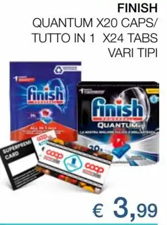 Coop Finish Quantum x20 Caps/Tutto in 1 x24 Tabs vari tipi offerta