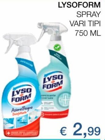 Coop Lysoform Spray vari tipi 750 ml offerta
