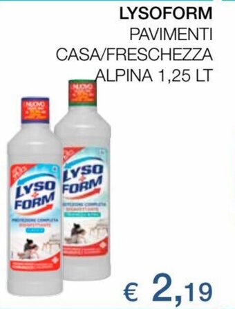 Coop Lysoform Pavimenti Casa/Freschezza Alpina 1,25 lt offerta