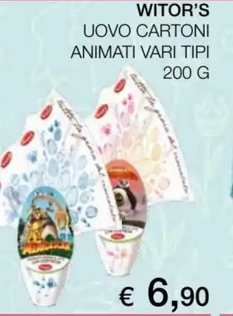 Coop Witor's Uovo Cartoni Animati Vari Tipi 200 g offerta