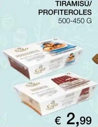 Coop Tiramisù Profiteroles 500-450 g offerta