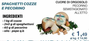 Coop Cuore di Orgosolo Pecorino Semistagionato All'etto offerta
