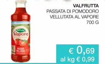 Coop Valfrutta Passata di Pomodoro Vellutata al Vapore 700g offerta
