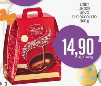 Supermercati Piccolo Lindt Lindor Uovo di Cioccolato 360 g offerta