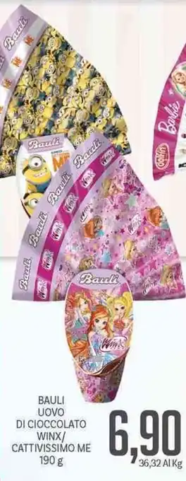 Supermercati Piccolo Bauli Uovo di Cioccolato Winx/Cattivissimo Me 190 g offerta