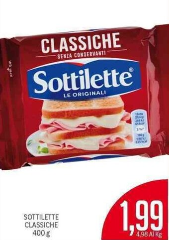 Supermercati Piccolo Sottilette Classiche 400 g offerta