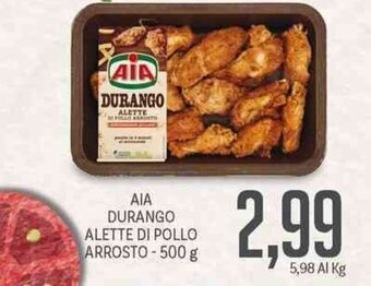 Supermercati Piccolo AIA Durango Alette Di Pollo Arrosto 500 g offerta