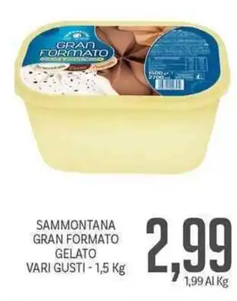 Supermercati Piccolo Sammontana Gran Formato Gelato vari gusti 1,5 kg offerta