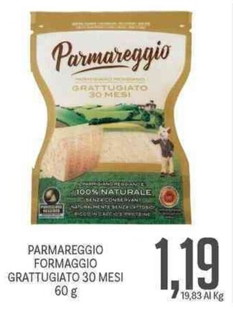 Supermercati Piccolo Parmareggio Formaggio Grattugiato 30 Mesi 60 g offerta