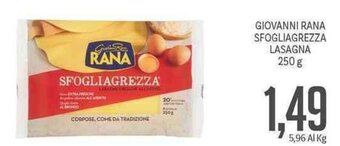 Supermercati Piccolo Giovanni Rana Sfogliagrezza Lasagna 250 g offerta