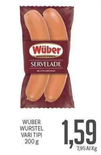 Supermercati Piccolo Wuber Wurstel vari tipi 200 g offerta