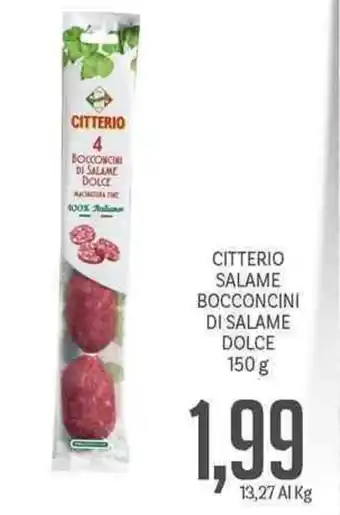 Supermercati Piccolo Citterio Salame Bocconcini Di Salame Dolce 150 g offerta