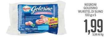Supermercati Piccolo Negroni Golosino Wurstel Di Suino 100 g x 5 offerta