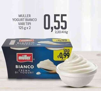Supermercati Piccolo Muller Yogurt Bianco vari tipi 125 g x 2 offerta