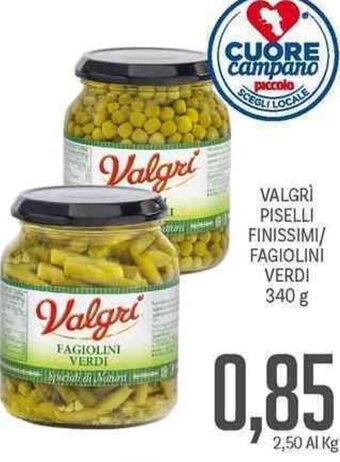 Supermercati Piccolo Valgrì Piselli Finissimi/Fagiolini Verdi 340 g offerta