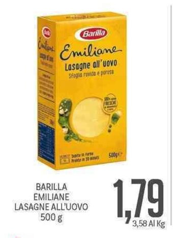 Supermercati Piccolo Barilla Emiliane Lasagne All'Uovo 500 g offerta