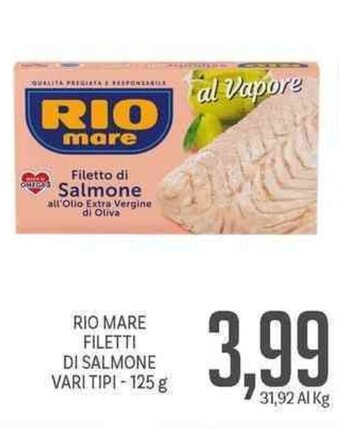 Supermercati Piccolo Rio Mare Filetti Di Salmone vari tipi 125 g offerta