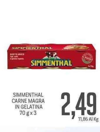 Supermercati Piccolo Simmenthal Carne Magra in Gelatina 70 g x 3 offerta