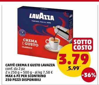 PENNY Caffè crema e gusto lavazza offerta