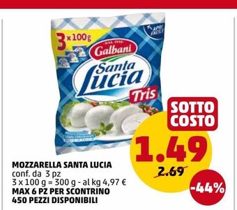 PENNY Mozzarella santa lucia offerta