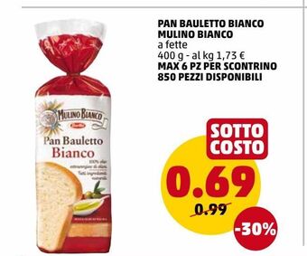PENNY Pan bauletto bianco mulino bianco offerta