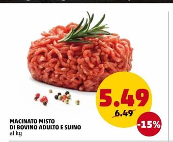 PENNY Macinato misto di bovino adulto e suino offerta
