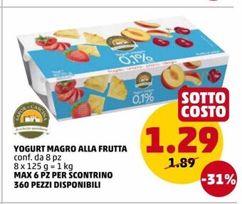 PENNY Yogurt magro alla frutta offerta