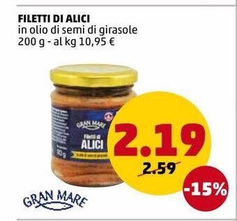 PENNY Filetti di alici offerta
